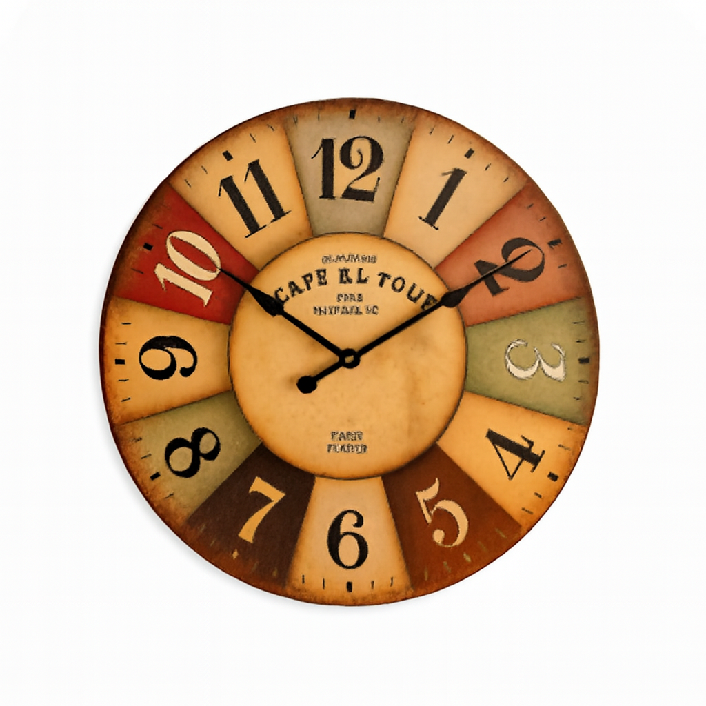 Horloge Murale Silencieuse Vintage Café